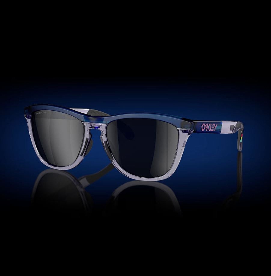 Brille Oakley Frogskins Range - Matte Transparent Blue/Prizm Black