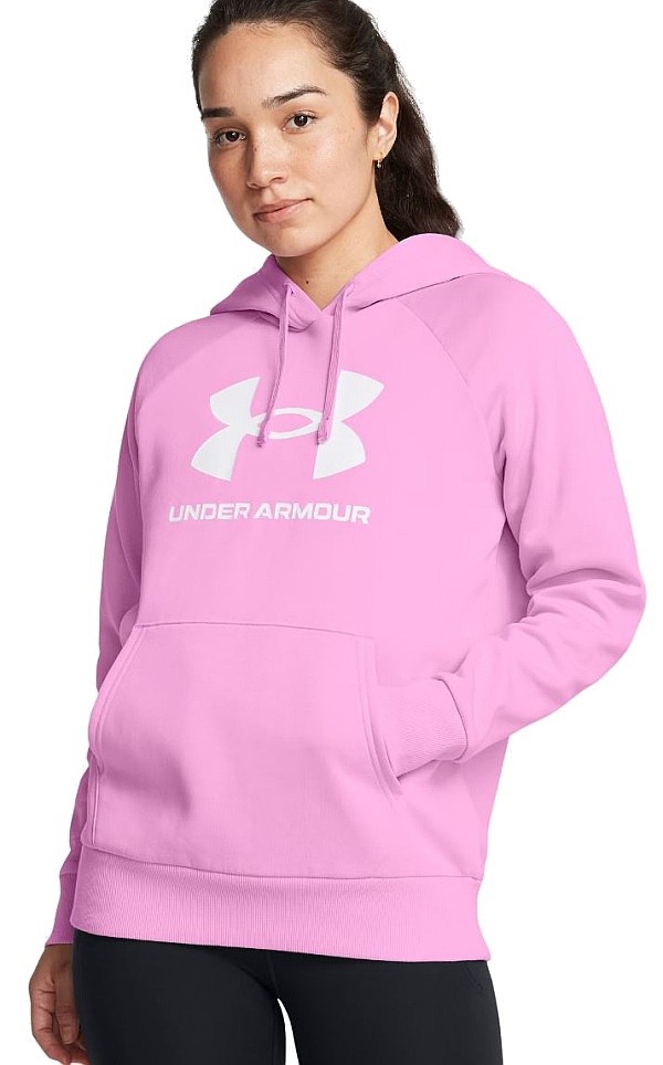 Sweatshirt Under Armour Rival Fleece Big Logo - Stellar Pink/White - women´s