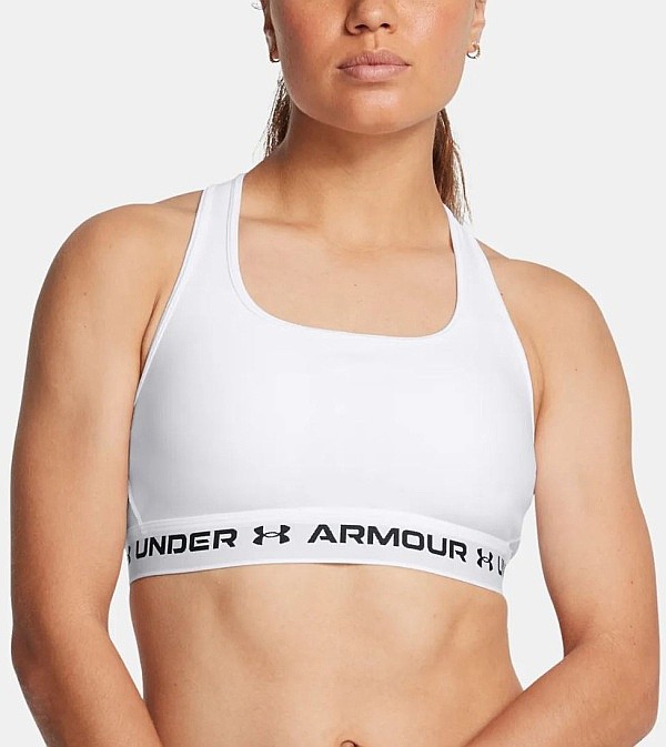 bra Under Armour Crossback Mid - White/Black - women´s