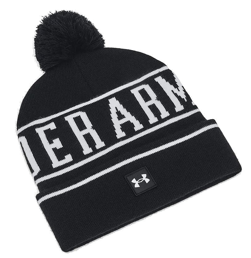 mössa Under Armour Halftime Pom - Black/White - men´s