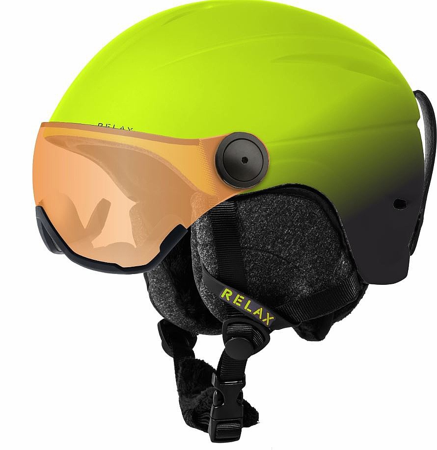 casque Relax Twister Visor - RH27V/Matte Neon Yellow/Black - unisex junior