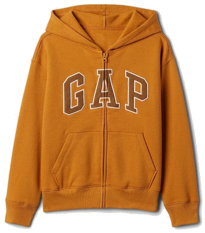 mikina GAP V-Fall Fash Logo Zip - Tigers Eye 651
