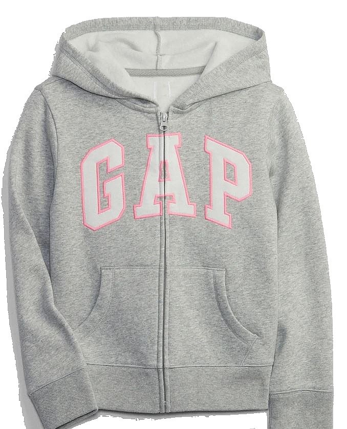 mikina GAP V- Jan Logo GAP Zip - Heather Grey