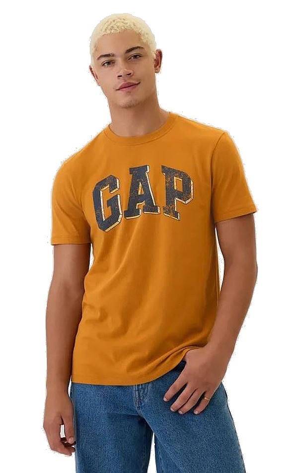 T-shirt GAP V-Everyday Soft Logo Novelty Arch - Tigers Eye 651 - men´s
