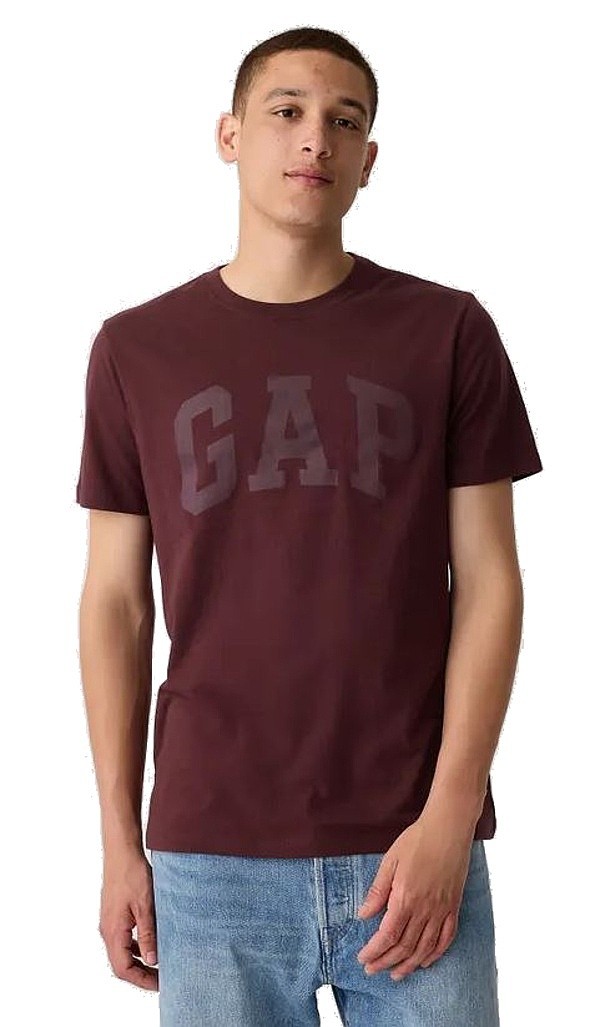 camiseta GAP Logo GAP Basic - Noir Red 796 - men´s