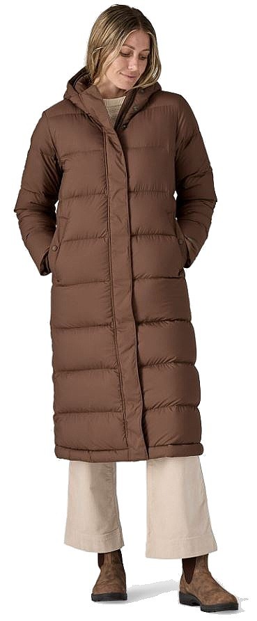 manteau Patagonia Silent Down Long - Molasses Brown - women´s