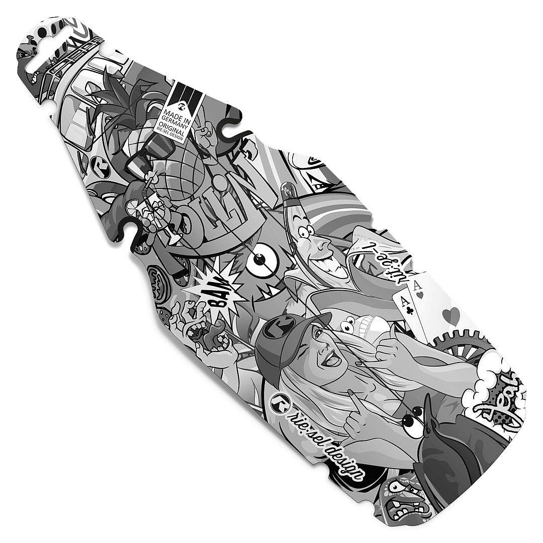 garde-boue Riesel Rit:ze L - Stickerbomb Eyecatcher Ultra Black