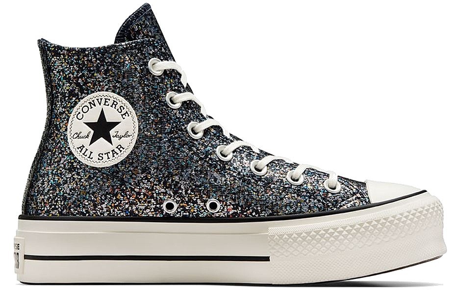 chaussures Converse Chuck Taylor All Star Lift Platform Glitter Hi - A09551/Into The Void/Egret/Black - women´s