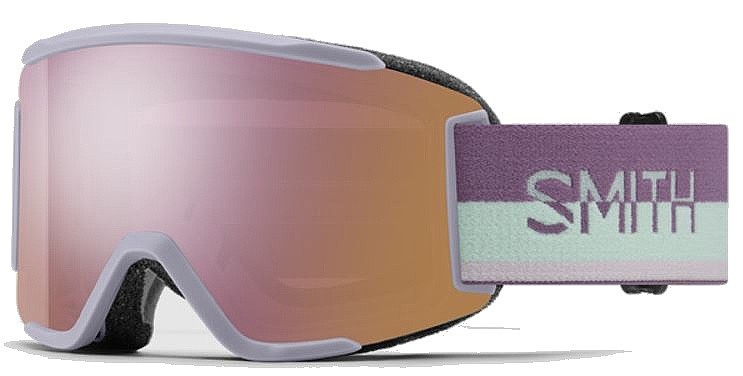 masque de ski  Smith Squad S - Lunar Fog Split/ChromaPop Everyday Rose Gold Mirro
