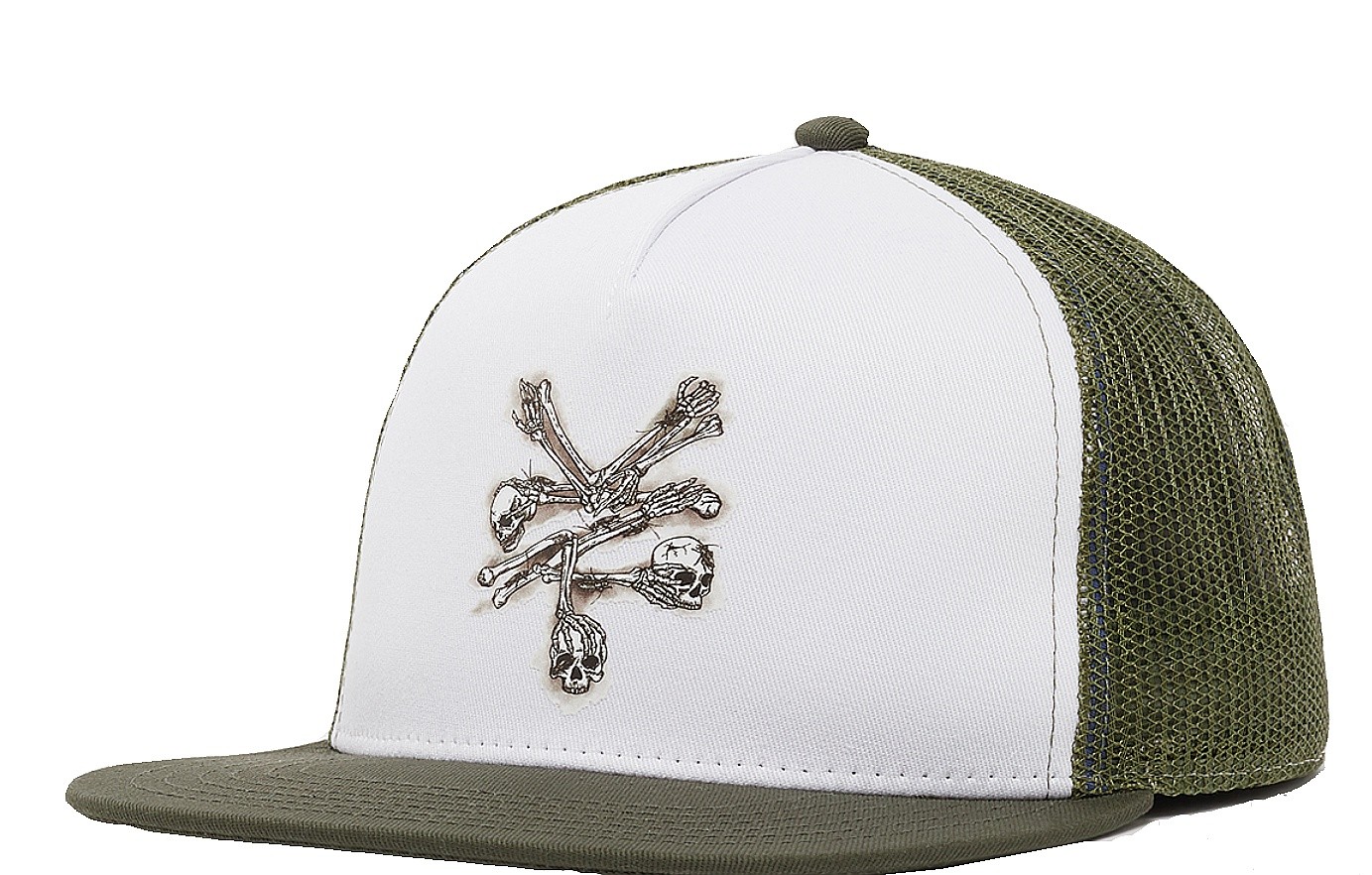 kšiltovka Zoo York Bones Trucker - Olive Green