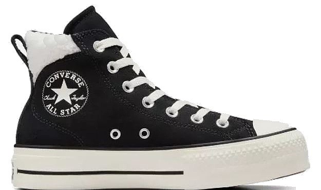 topánky Converse Chuck Taylor All Star Puff Lift Cozy Platform Hi - A09377/Black/Egret/Black