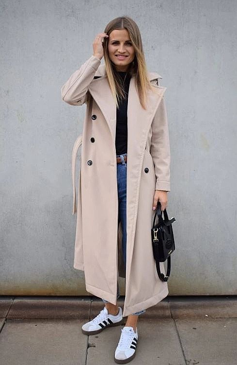 kabát M.ASCH-Be original Long Trench Coat - Cream
