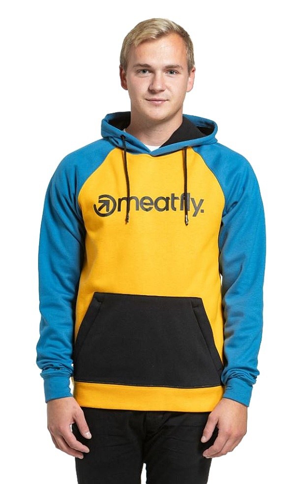 Sweatshirt Meatfly Gravel - Sunflower/Blue - men´s