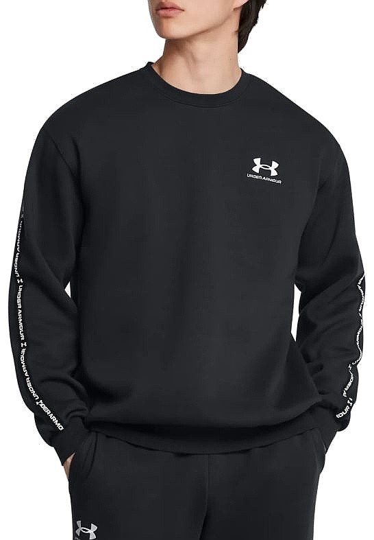 sweat-shirt Under Armour Icon Fleece Crew Taping - Black/Black - men´s