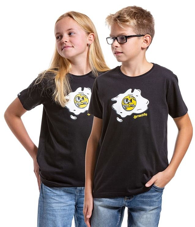 T-shirt Meatfly Eggie - Black - unisex junior