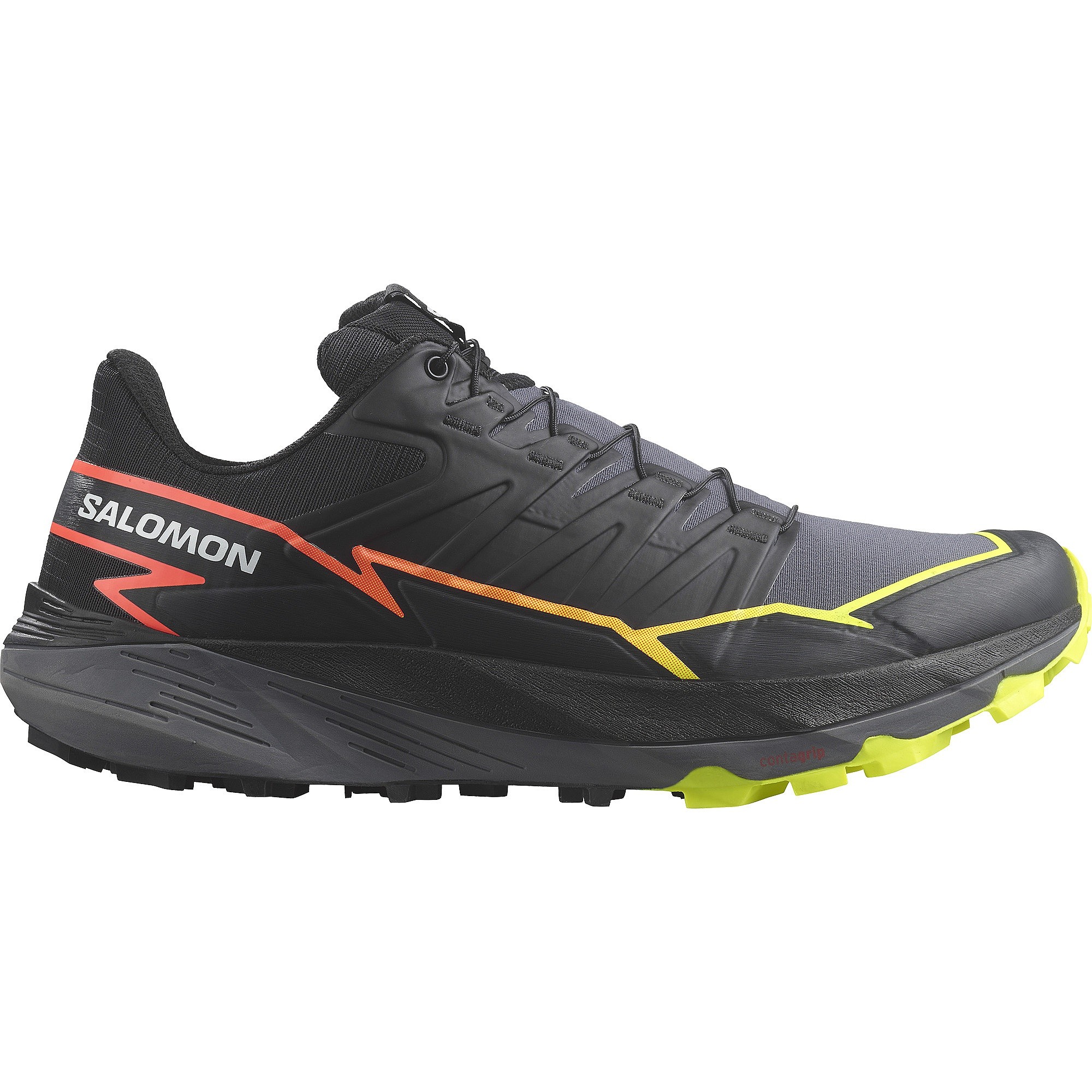 chaussures Salomon Thundercross - Black/Quiet Shade/Neon Flame - men´s