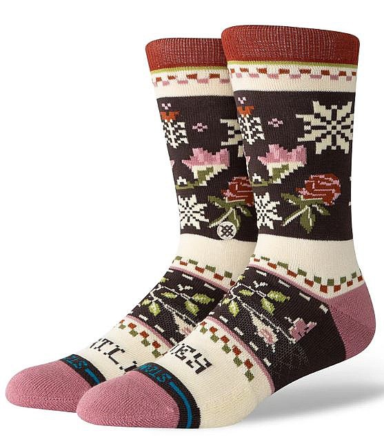 chaussettes Stance Mistling Toes Crew - Dusty Rose - women´s