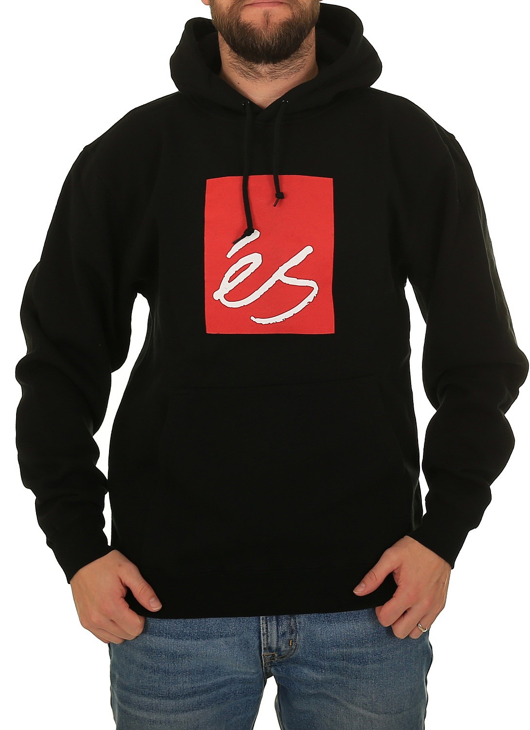 Sweatshirt És Main Block Hoodie Fleece - Black - men´s
