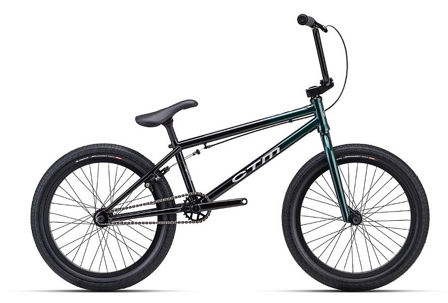 roată CTM Pop 20" CrMo BMX - Black/Dark Green