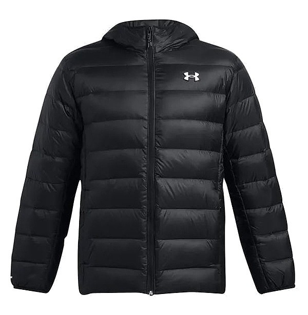 Jacke Under Armour Legend Down Hooded - Black/White - men´s