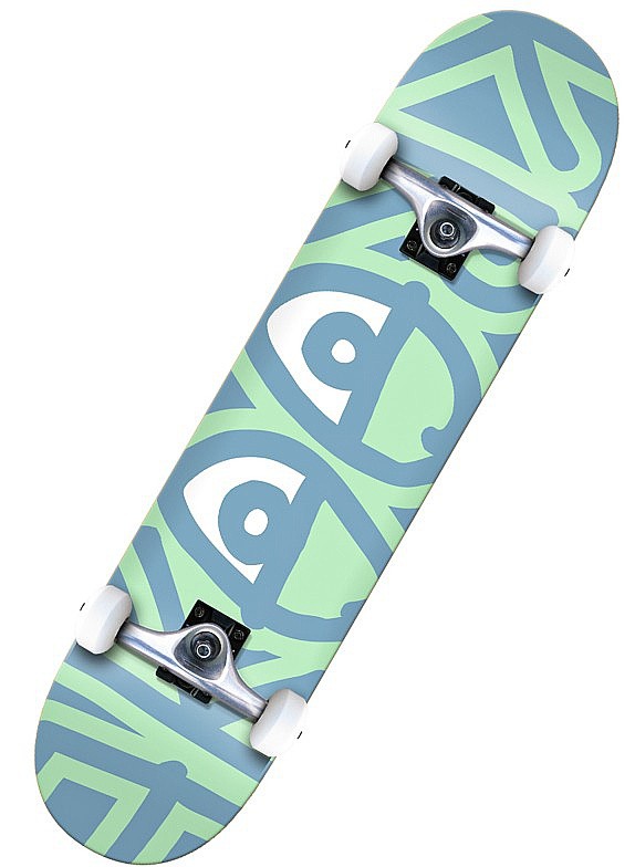 Skateboard Krooked Team Big Eyes Complete - Light Blue/Green
