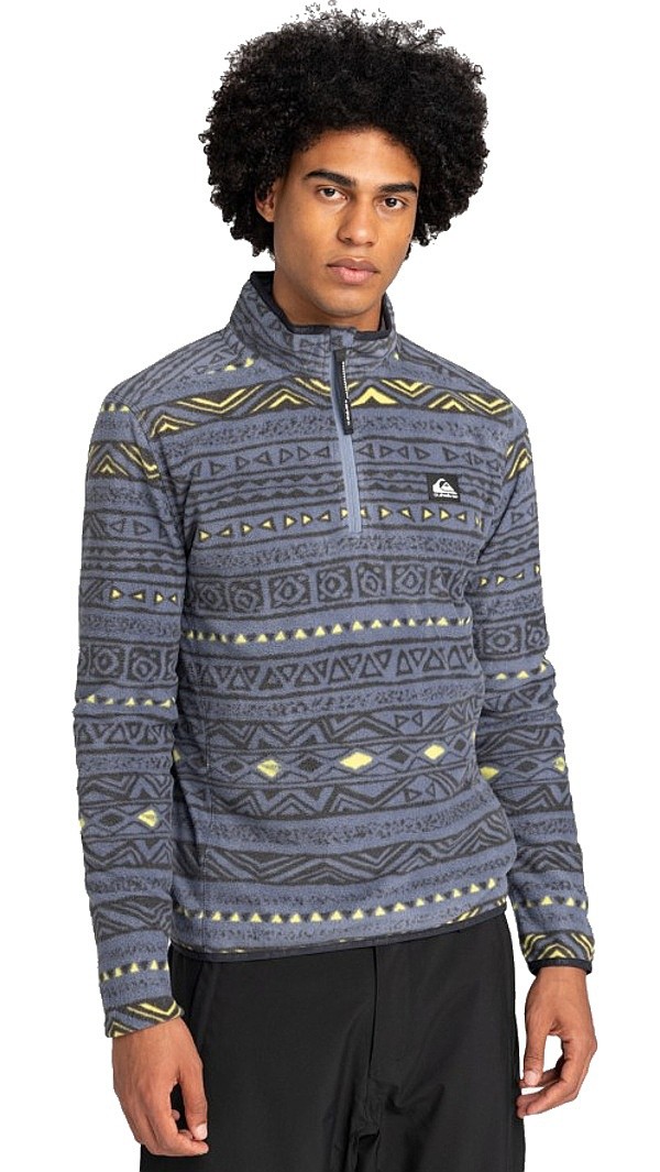 Sweatshirt Quiksilver Aker Fleece - SNA6/Tribal Heritage Flint Stone - men´s