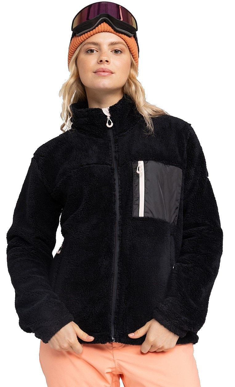 shirts Roxy Alabama Solid Zip - KVJ0/True Black - women´s