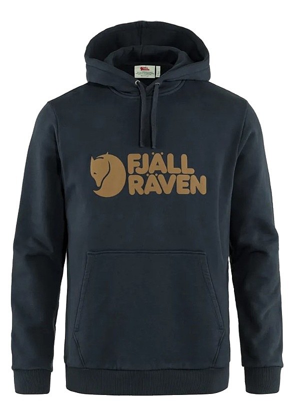 sweat-shirt Fjällräven Logo Hoodie - 555/Dark Navy - men´s