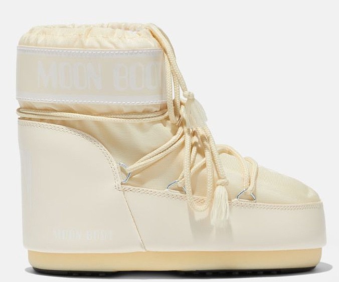 sko Moon Boot Icon Low Nylon - Cream - women´s