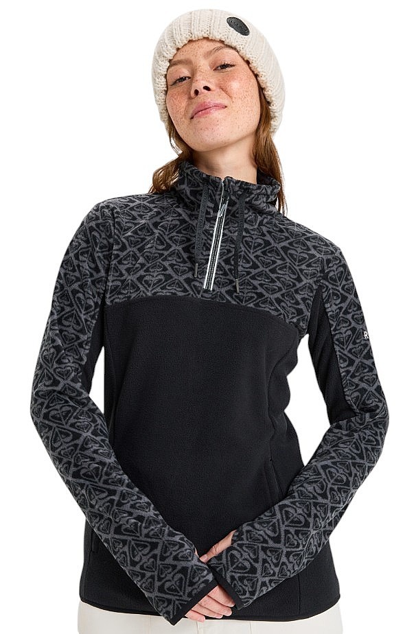 mikina Roxy Sayna - KVJ5/True Black Roxygram Tonal