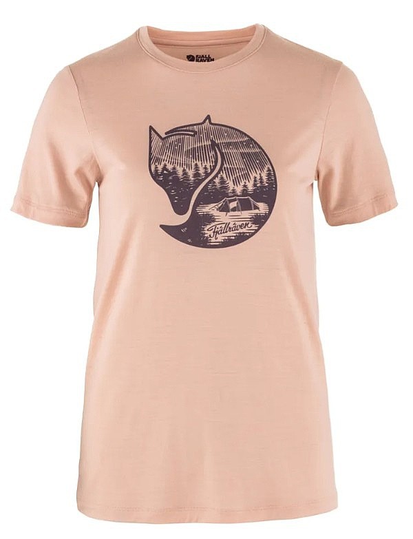 T-shirt Fjällräven Abisko Wool Fox - 302/357 Chalk Rose/Port