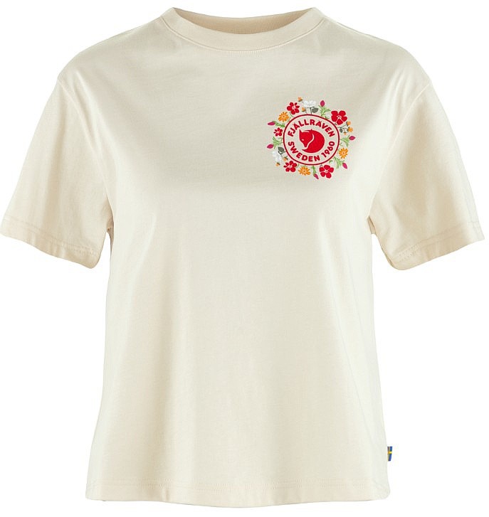 tričko Fjällräven Fjällblomster Logo - 113/Chalk White