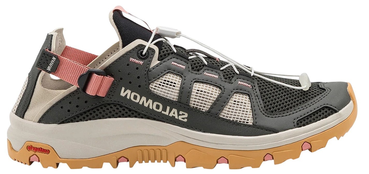 chaussures Salomon Techamphibian 5 W - Peat/Rainy Day/Hyma Pink - women´s