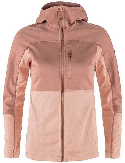 Sweatshirt Fjällräven Abisko Trail Fleece Zip - 302/300 Chalk Rose/Dusty Rose - women´s