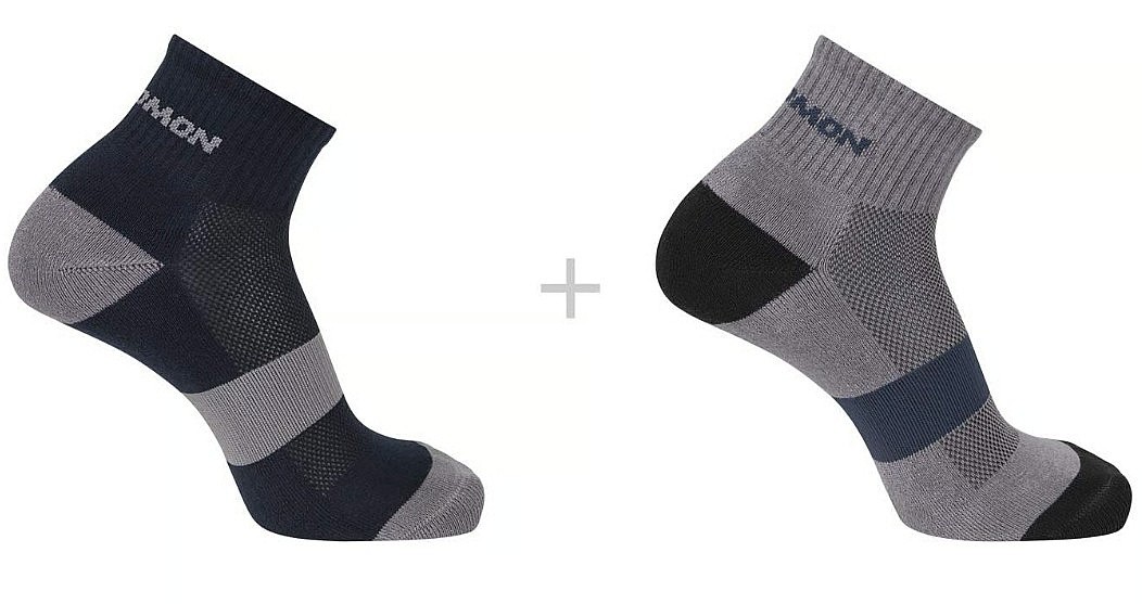 Socken Salomon Evasion Ankle 2 Pack - Blue Nights/Monument