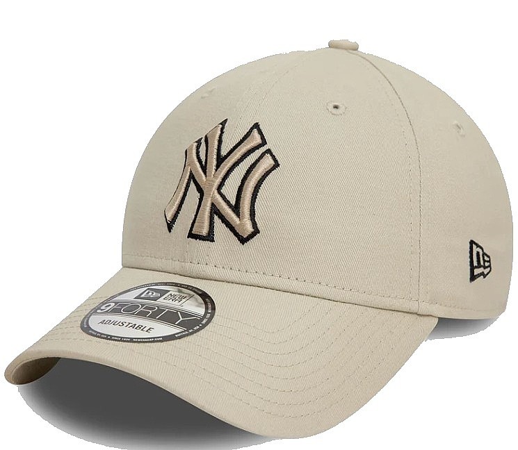 kšiltovka New Era 9FO Team Outline MLB New York Yankees - Stone/Black