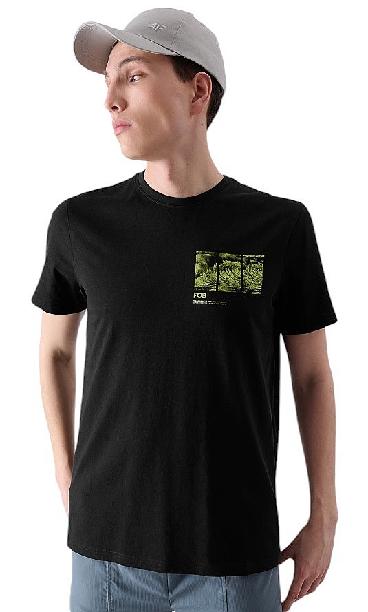 T-shirt 4F 4FRSS24TTSHM2106 - 20S/Deep Black - men´s