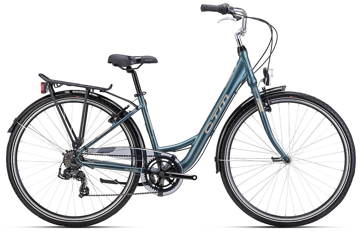vélo CTM Nancy 28" - Matte Grey Green/Light Gold - women´s