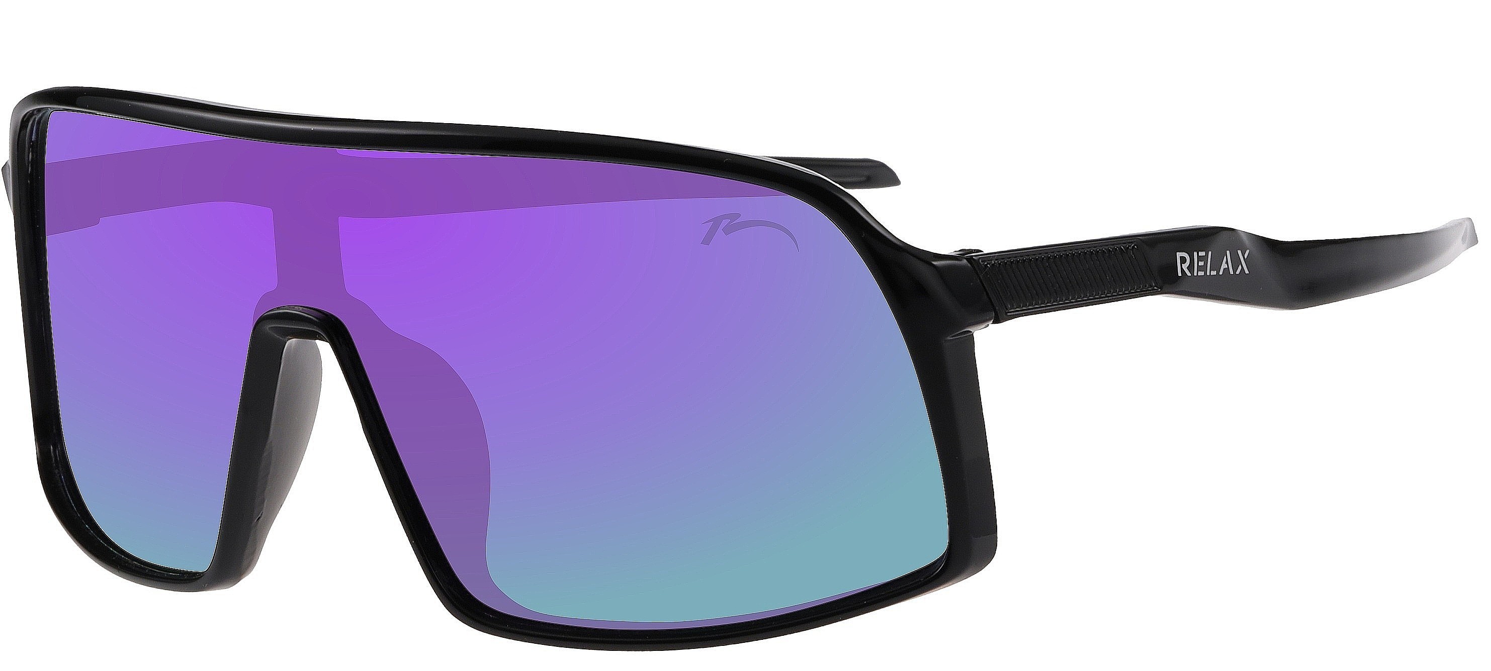 des lunettes Relax Margin - R3087A/Shiny Black/Grey/Ametyst Sensor - unisex junior