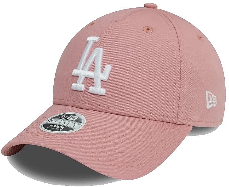 kšiltovka New Era 9FO League Essential MLB Los Angeles Dodgers - Coral Pink/White