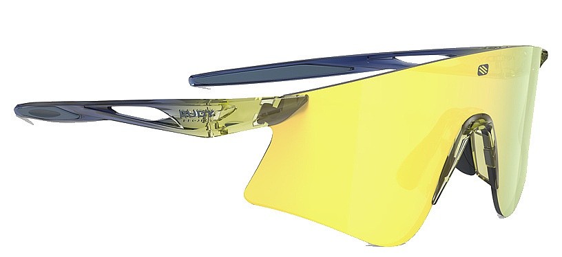 des lunettes Rudy Project Astral - Crystal Blue Avio/Apple Green Fade Gloss/Mlt.Yello