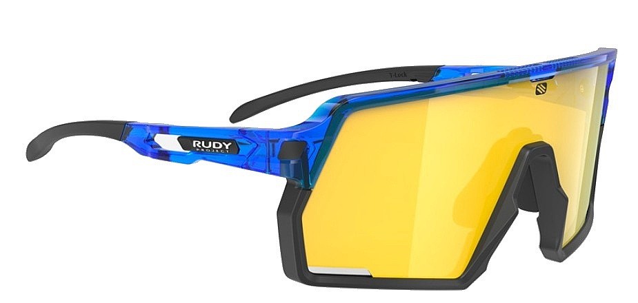 des lunettes Rudy Project Kelion - Crystal Blue Gloss/Multilaser Yellow