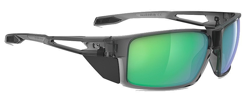 des lunettes Rudy Project Nyad - Crystal Ash Gloss/Multilaser Green