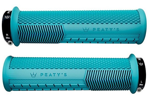 håndtag Peaty's Monarch Knurl Thick - Turquoise