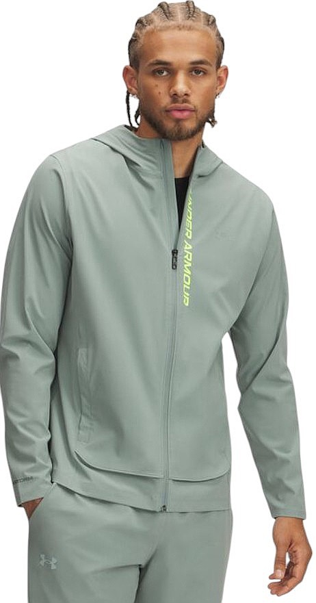 Jacke Under Armour OutRun The Storm - Silica Green/High Vis Yellow/Reflective - men´s
