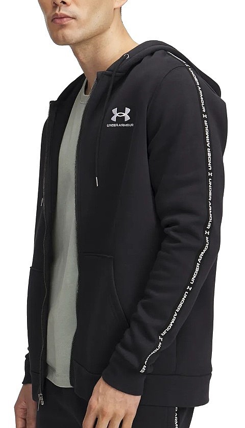 bluza Under Armour Icon Fleece Taping Zip - Black/White