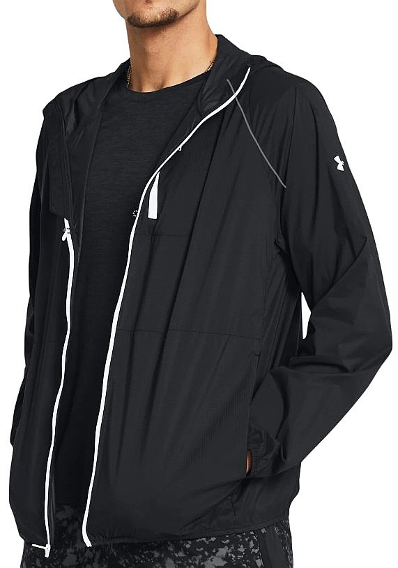 geacă Under Armour Launch Lightweight - Black/Black/White - men´s