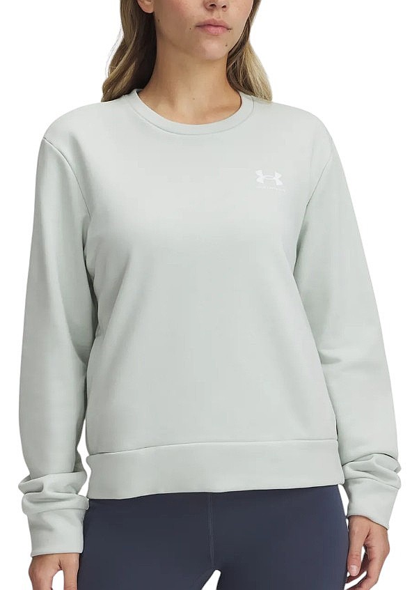 sweat-shirt Under Armour Rival Terry Crew - Hydro Green/White - women´s