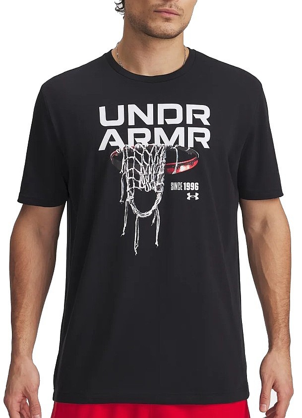 tričko Under Armour M 60/40s Hoops Net - Black/White