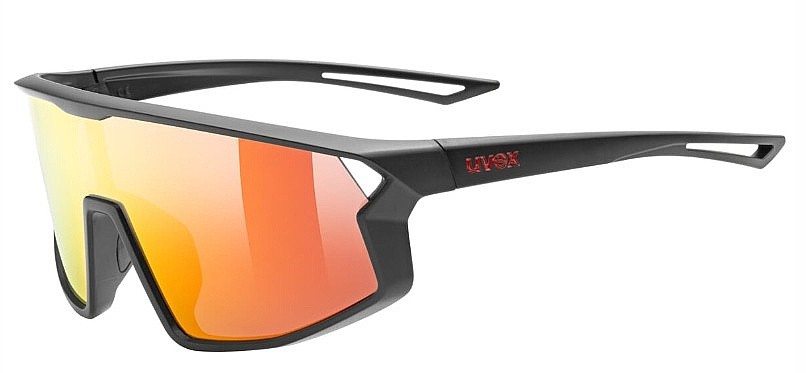 des lunettes Uvex Skyryse Jr. - Black Matt/Mirror Red - unisex junior
